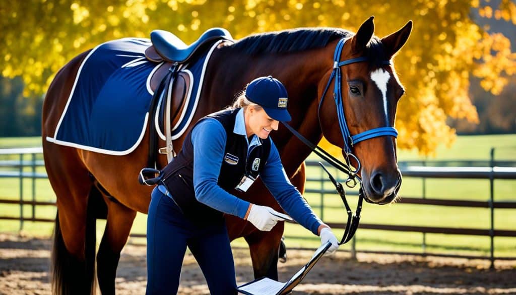 Pre-buy horse inspector examining a horse Pre-buy horse inspector examining a horse - Veterinarian Jobs Virginia - Become an Inspector
